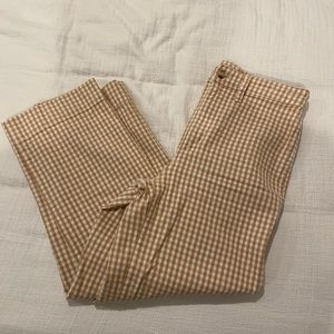 Gingham Emmett Wide Leg Crop Pants
